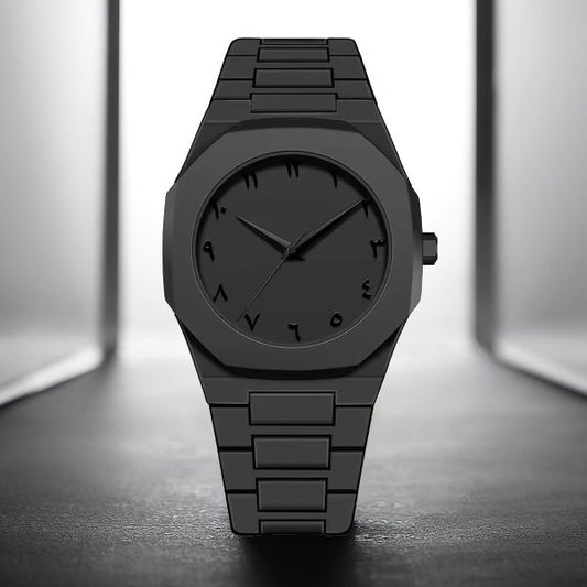 Black Aura Quartz Watch – Lightweight Design, , Premium Quality & Finish – Best Quality Analog Watch For Boys – Watch For Men | Full Black Color Watch – Without Box