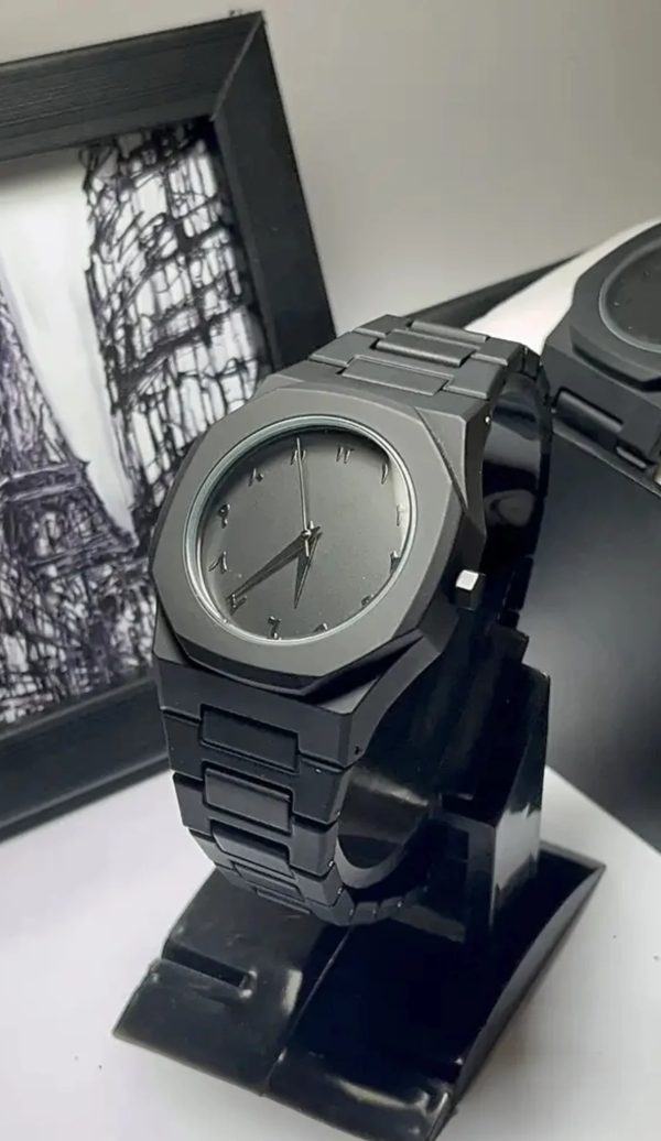 Black Aura Quartz Watch – Lightweight Design, , Premium Quality & Finish – Best Quality Analog Watch For Boys – Watch For Men | Full Black Color Watch – Without Box